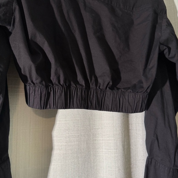 Dynamite Black Cropped Button-Down Shirt Kusama Crop Poplin Shirt - Picture 9 of 14